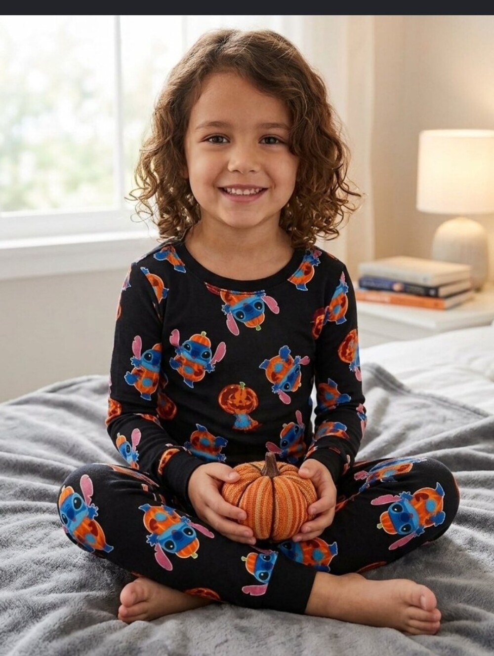 NWT Disney Kids Unisex Stitch Halloween 2pc Pajama Set